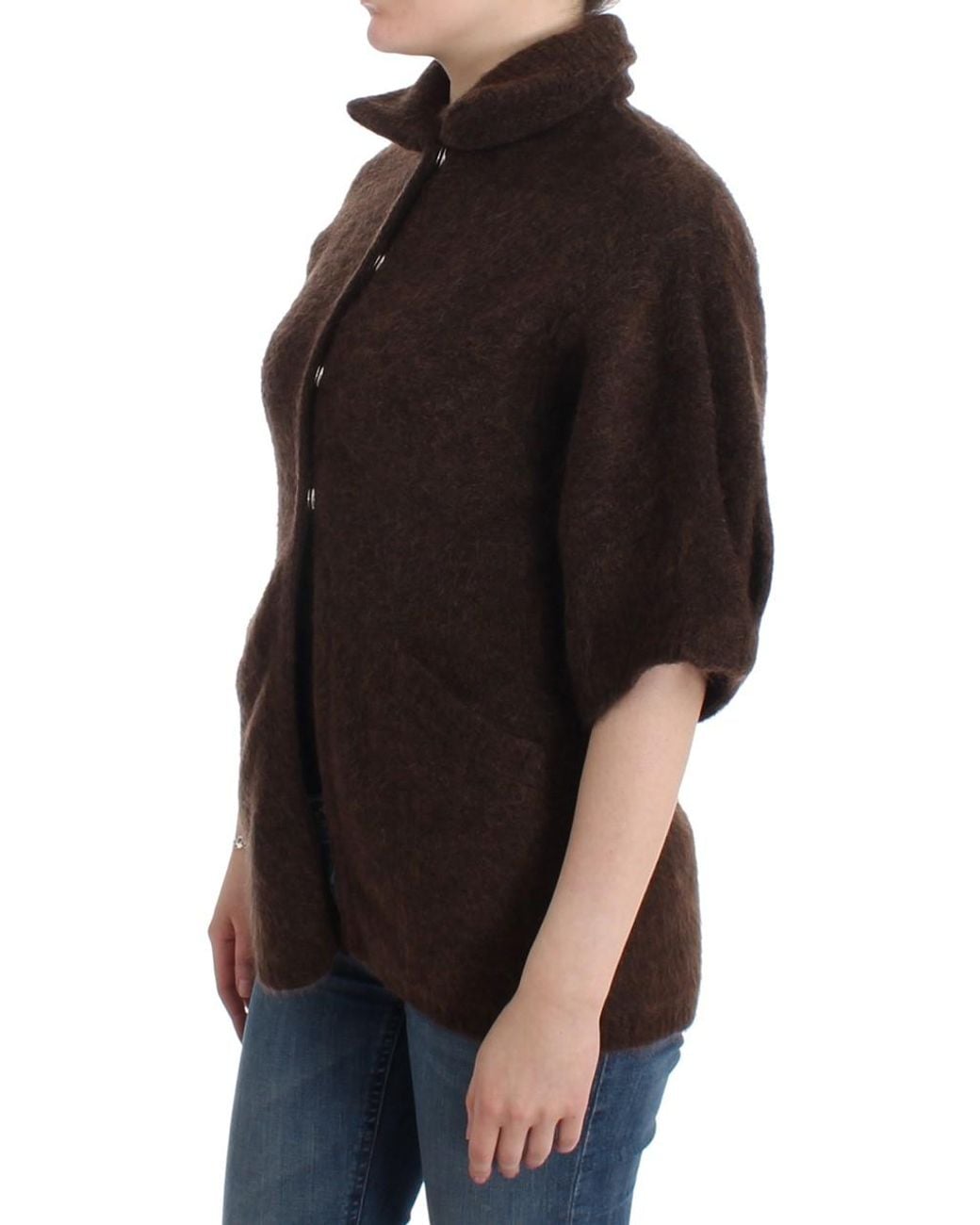 Roberto Cavalli Black Mohair Knitted Cardigan