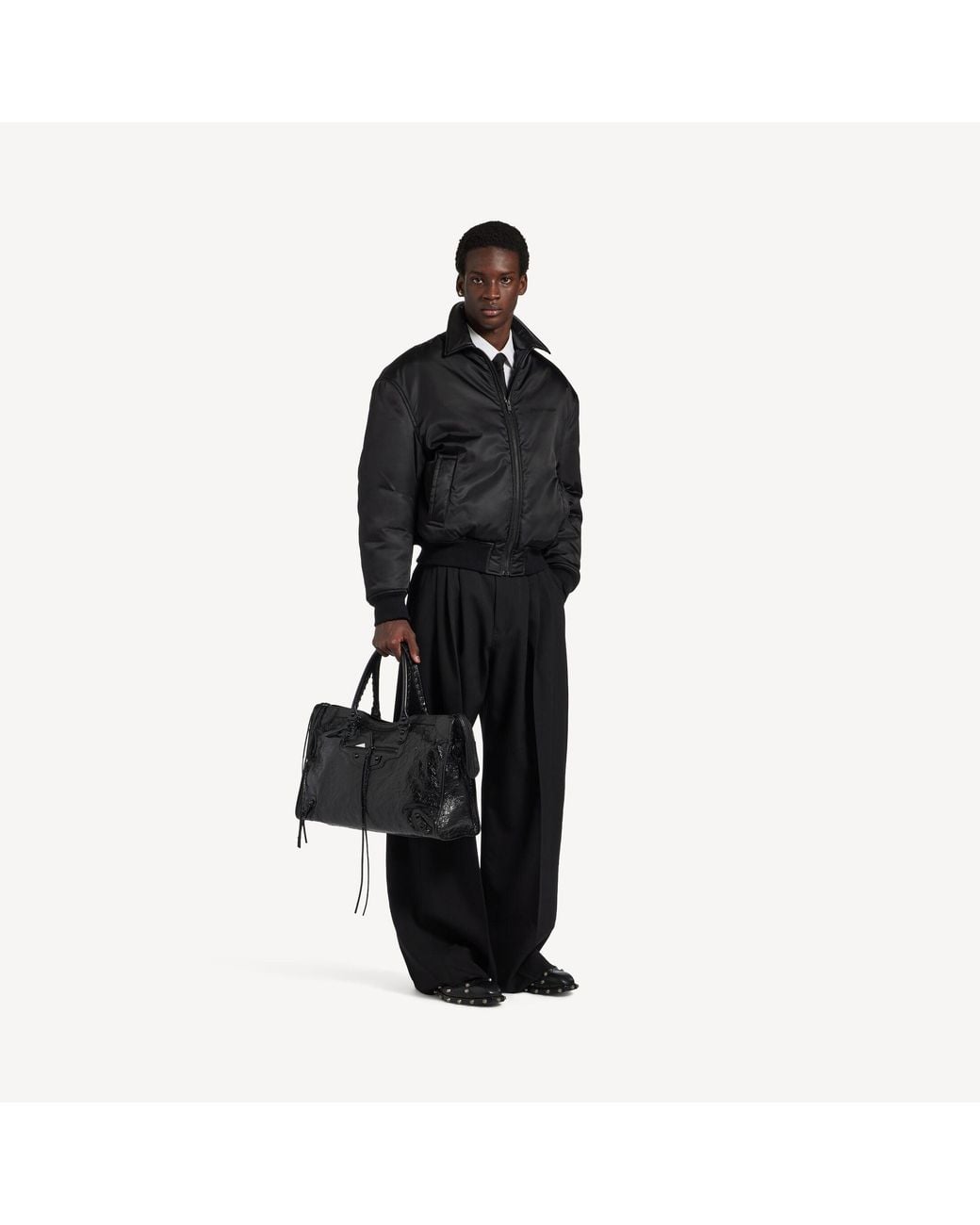 Balenciaga Black Cocoon Bomber Jackets for men