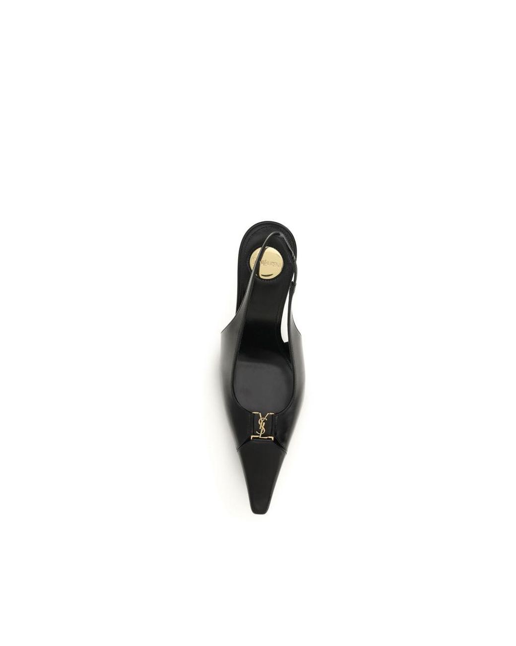 Saint Laurent Black Calf Leather Bos Taurus High Heel Pumps