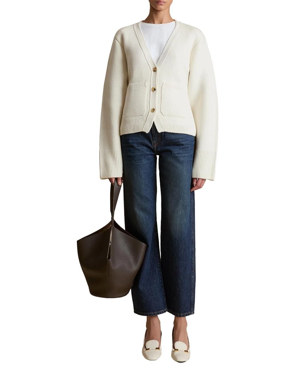 Khaite White Scarlet Cardigan Glaze