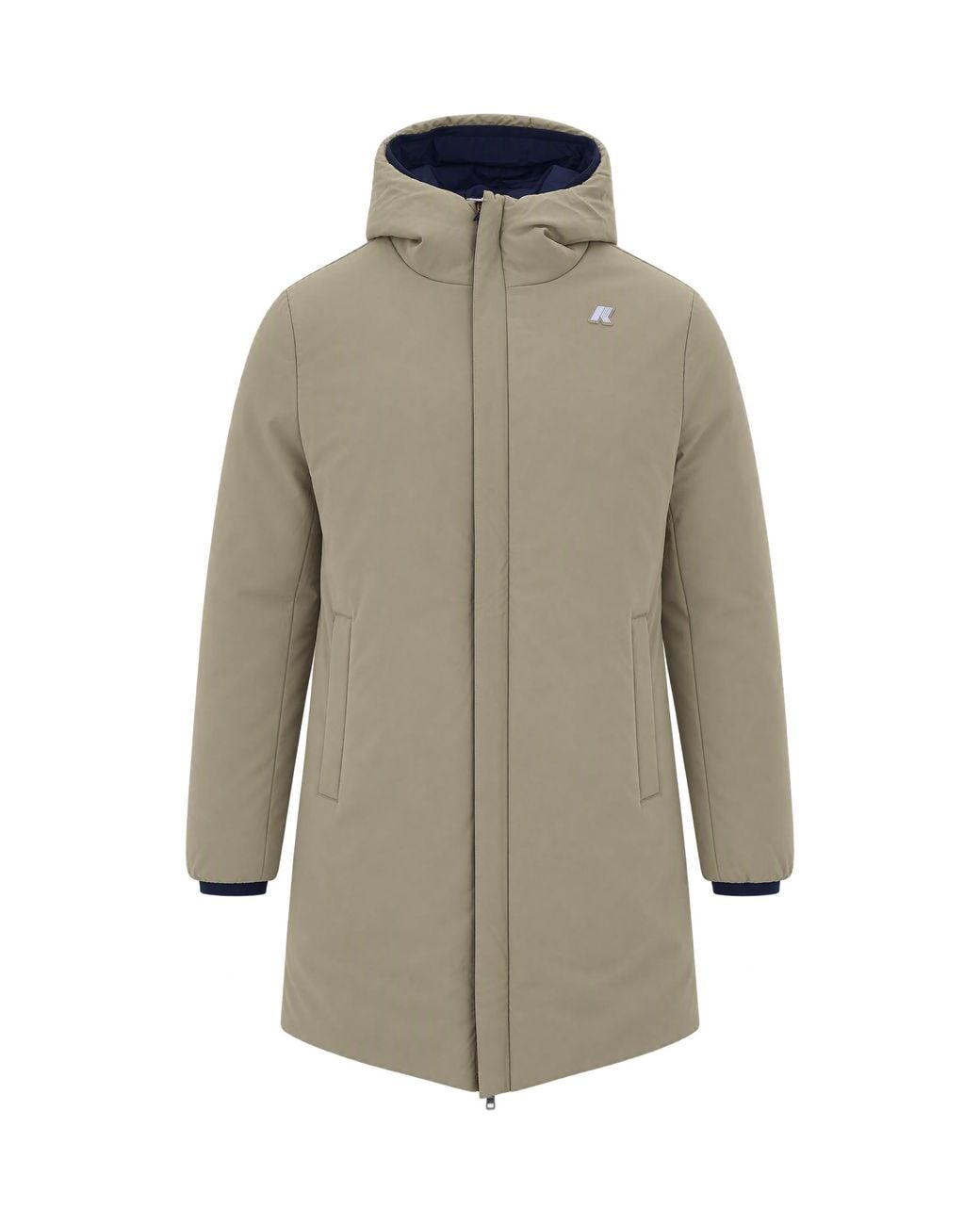 K-Way Blue Jacket Jacob St Warm Double Depth- Khaki Depth/ Main Fabric: Nylon for men