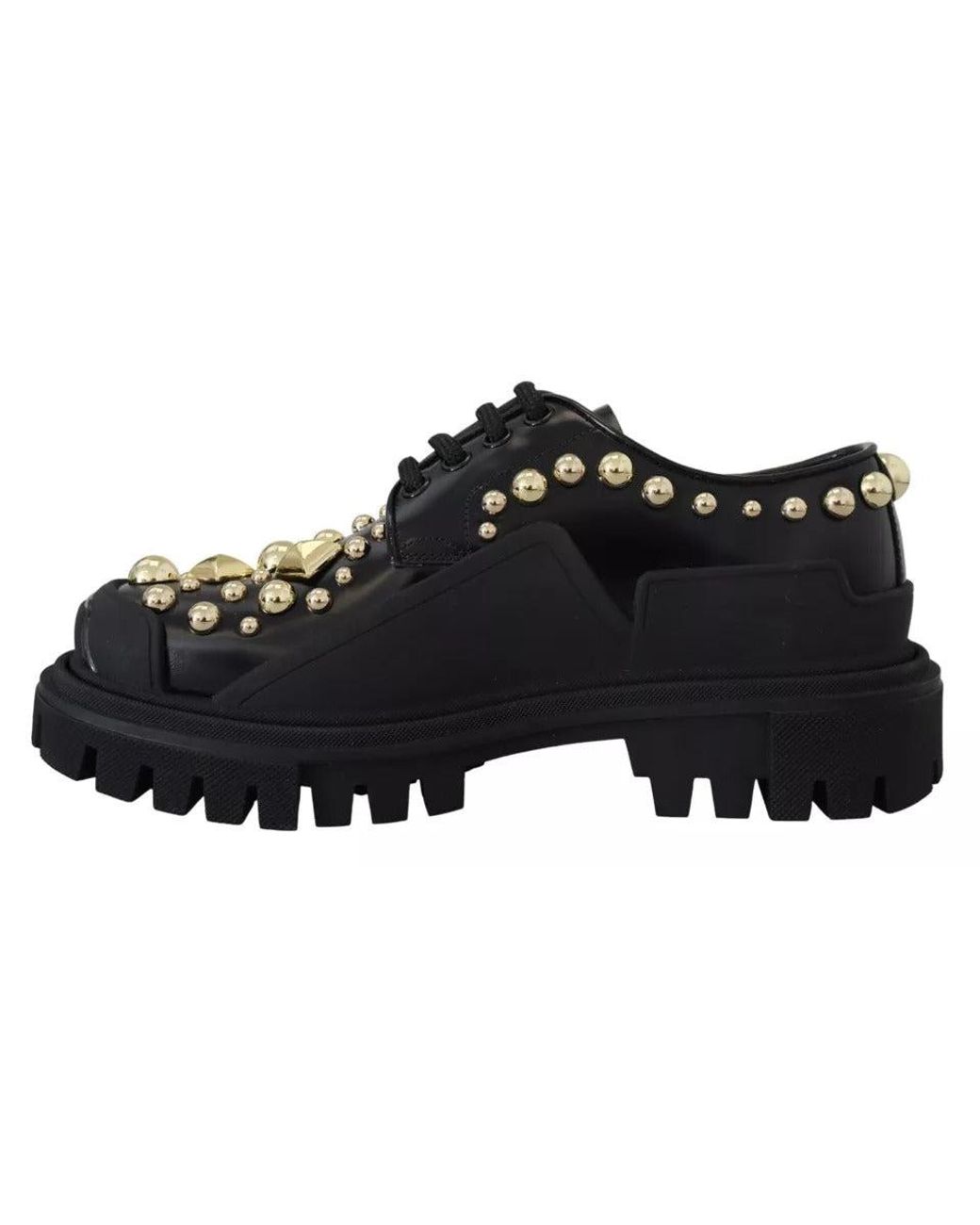 Dolce & Gabbana Black Studded Oxfords