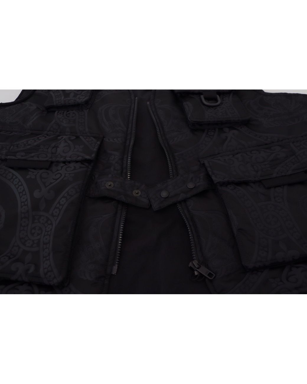 Dolce & Gabbana Black Nylon Full Zip Sleeveless Jacket Clothing for men