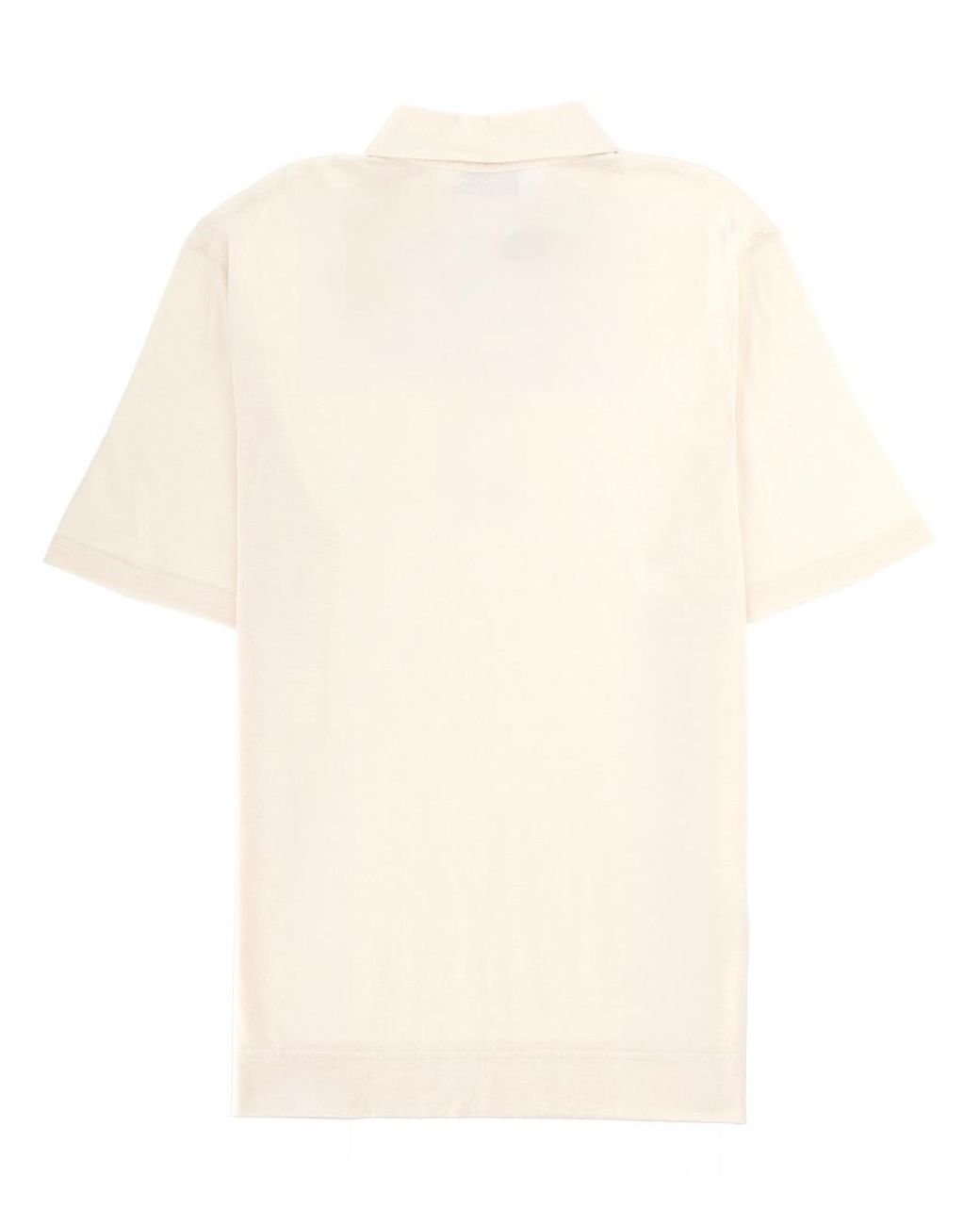 Lardini White Lardini Cotton And Silk Polo Shirt for men