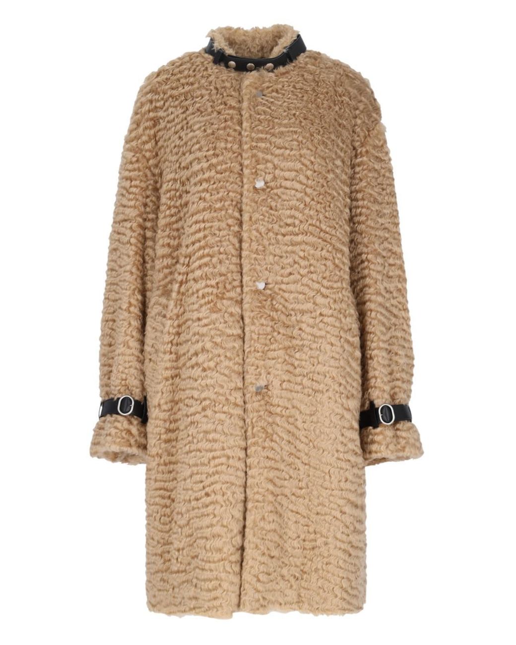 Jil Sander Natural Single-Breasted Midi Coat