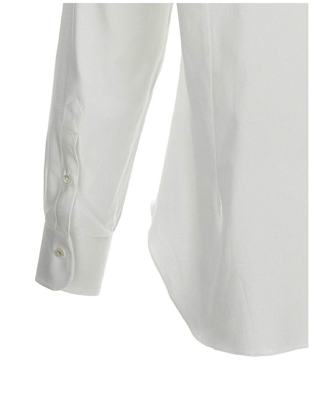 Barba Napoli White Cotton Shirt for men