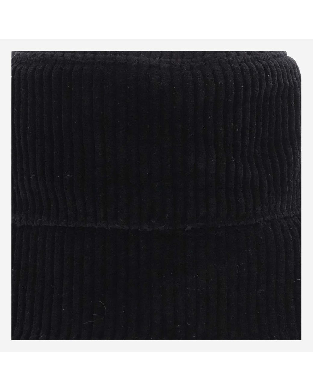 Jil Sander Black Bucket Hat Cotton Velvet