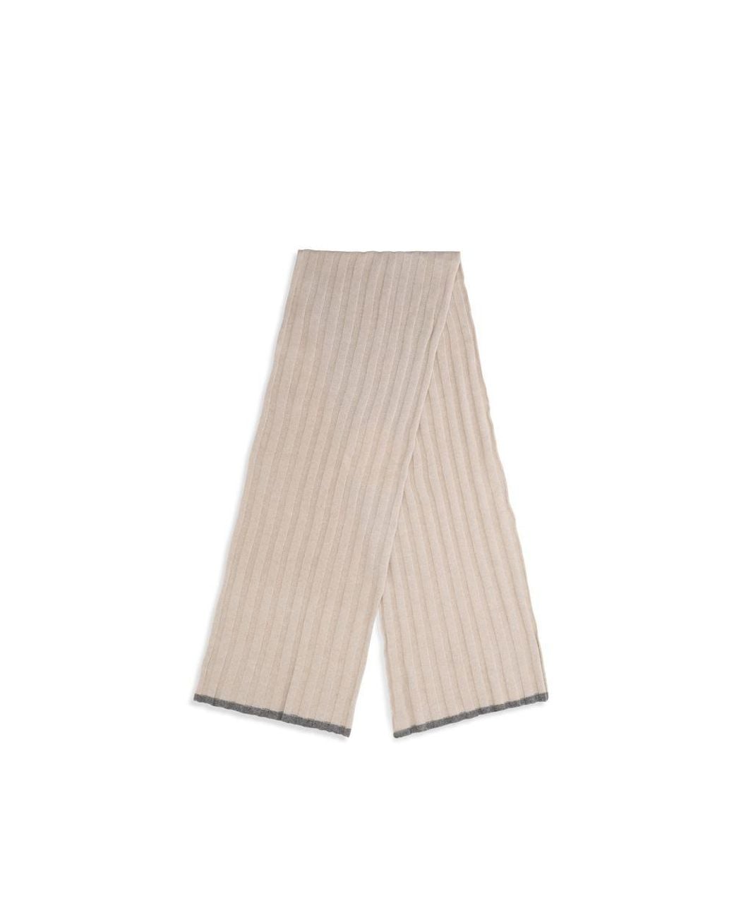 Brunello Cucinelli Natural Beige Cashmere Scarf for men