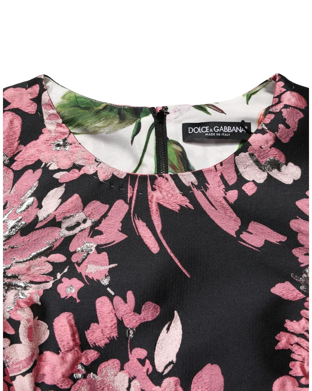 Dolce & Gabbana Multicolor Floral Brocade A-Line Mini Dress