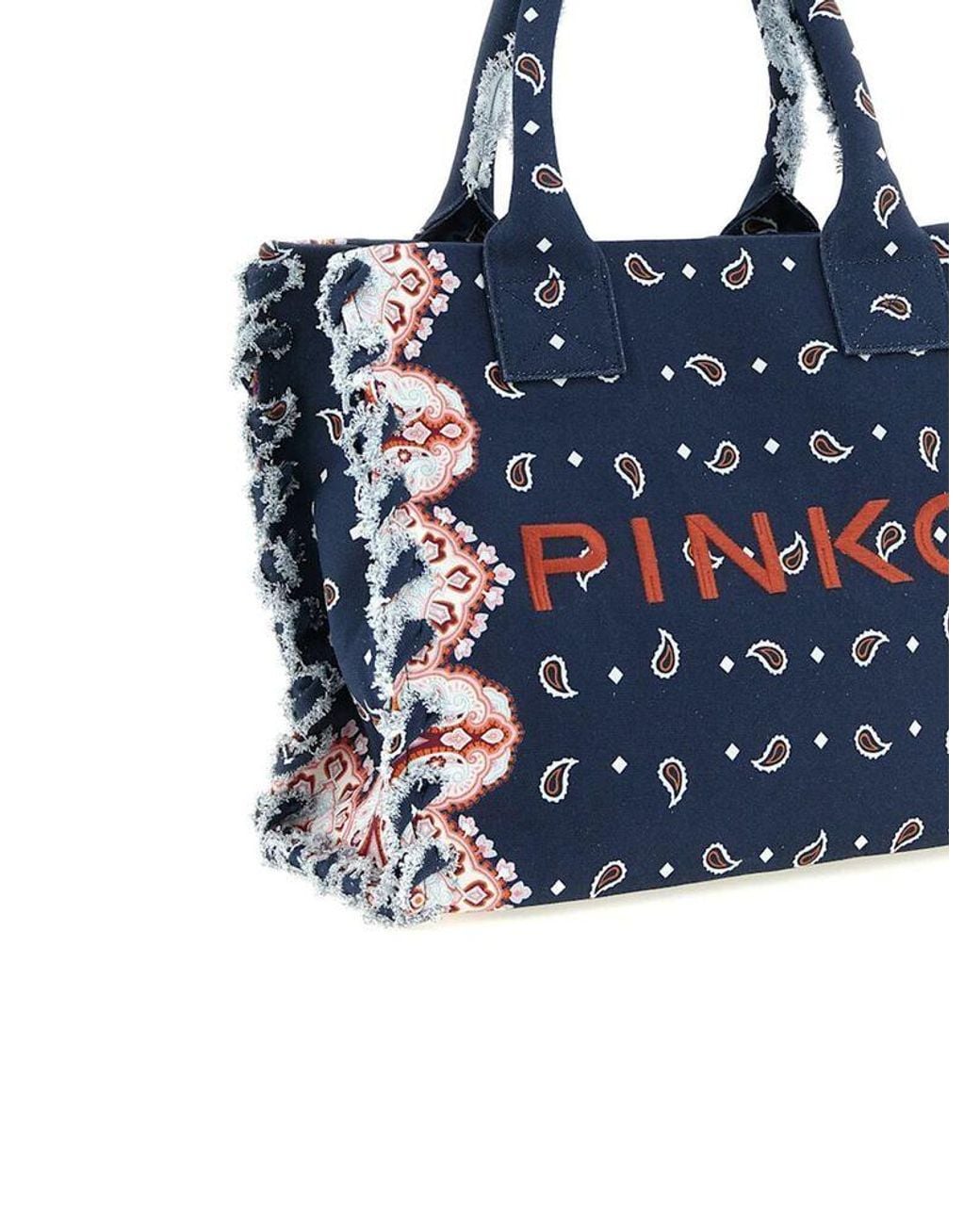 Pinko Blue Shopper Bag Cotton Shopper-Bags