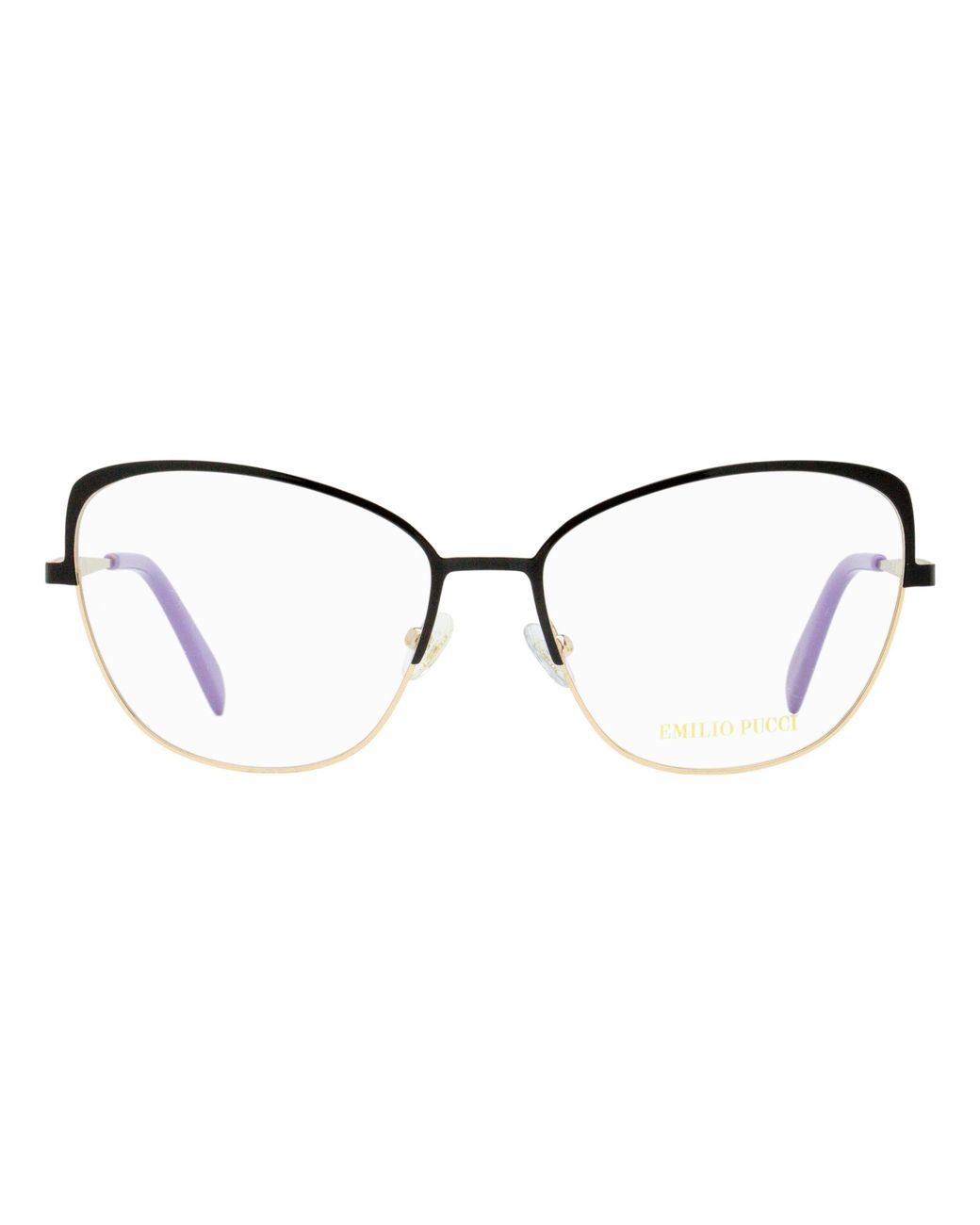 Emilio Pucci Black Pucci Slim Butterfly Eyeglasses Ep5188 005- 56Mm Metal/Plastic (Acetate)
