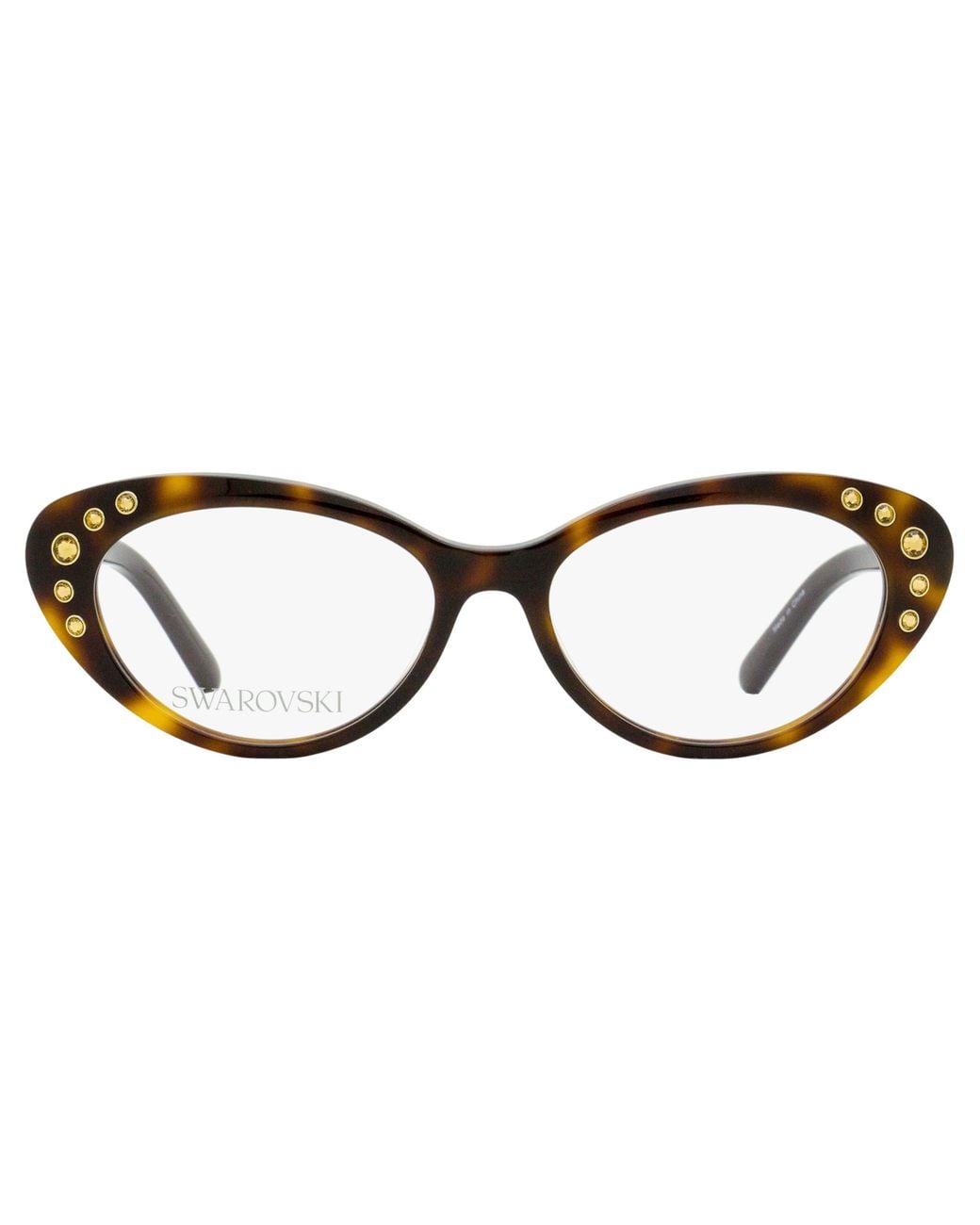 Swarovski Black 60S Cat-Eye Eyeglasses Sk5429 052 53Mm Plastic (Acetate)