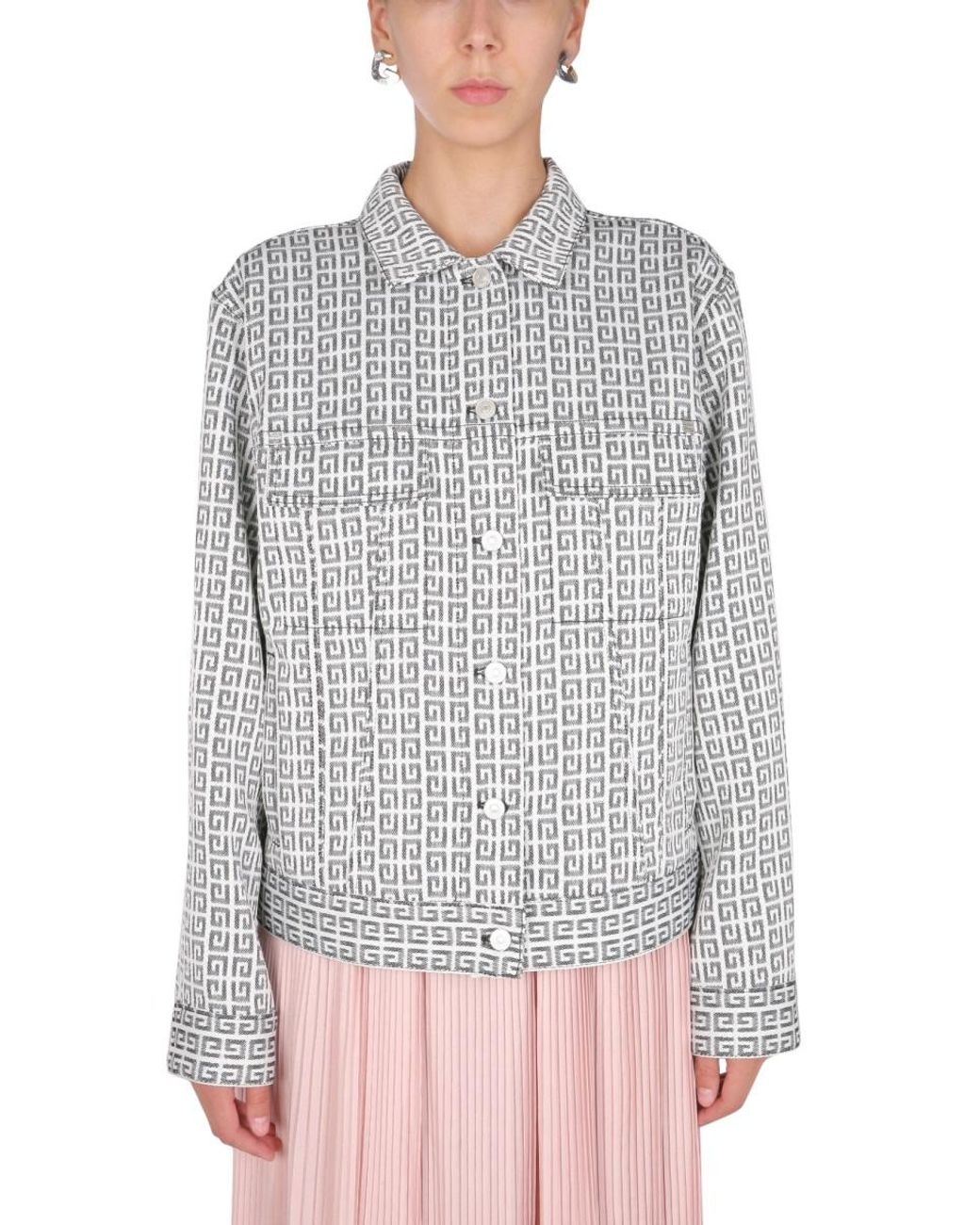 Givenchy Pink 4G Jacquard Jacket Polyester