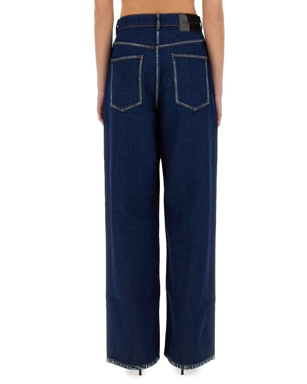 Nina Ricci Blue Boyfriend Jeans Cotton
