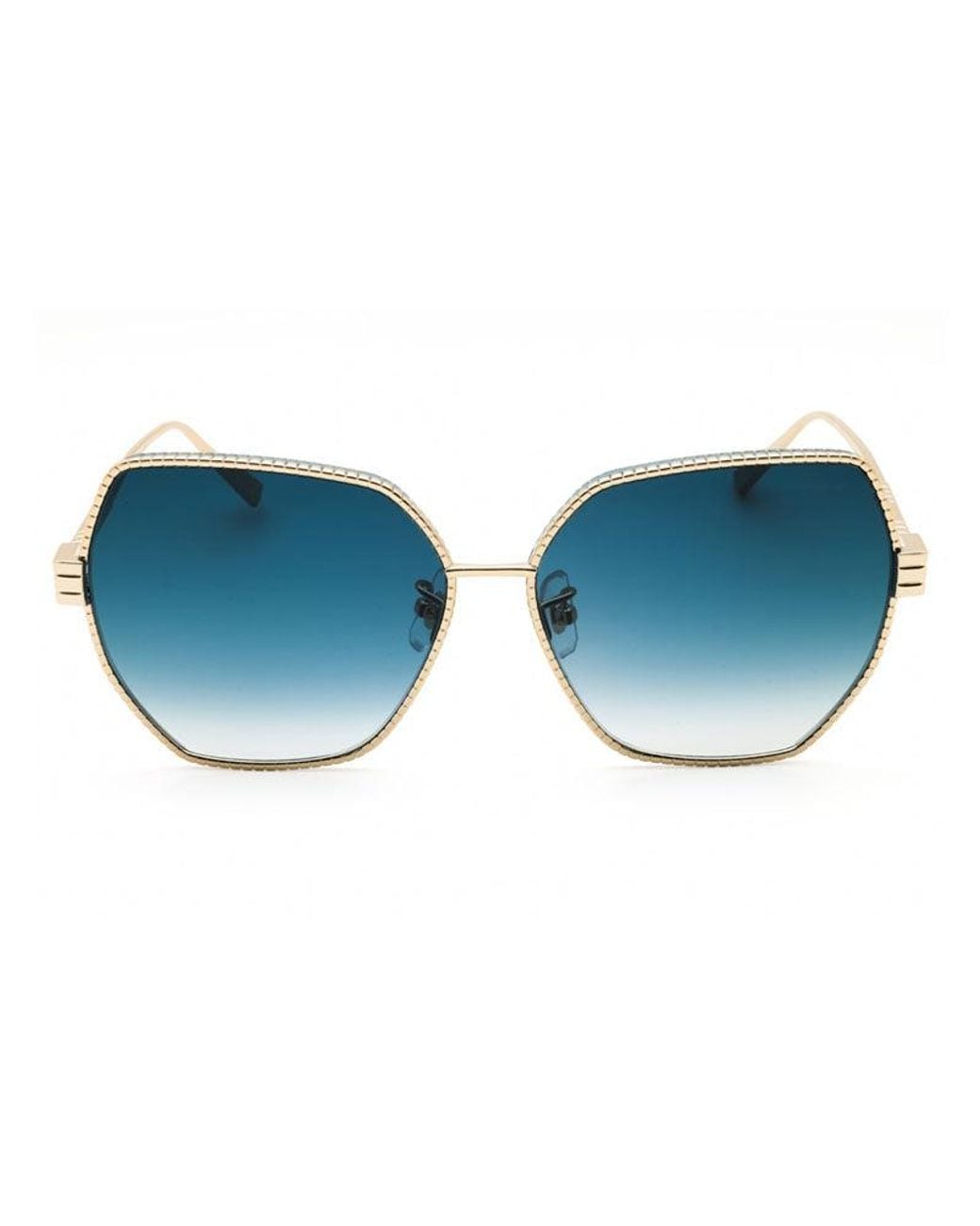 Chopard Blue Sunglasses Butterfly Full Rim, Pale Frame And Gradient Lens Schl28M08Fe