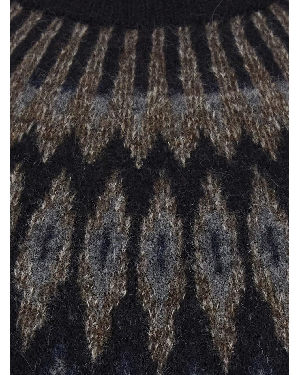 Roberto Collina Gray Roberto Collina Norwegian Jacquard Sweater for men