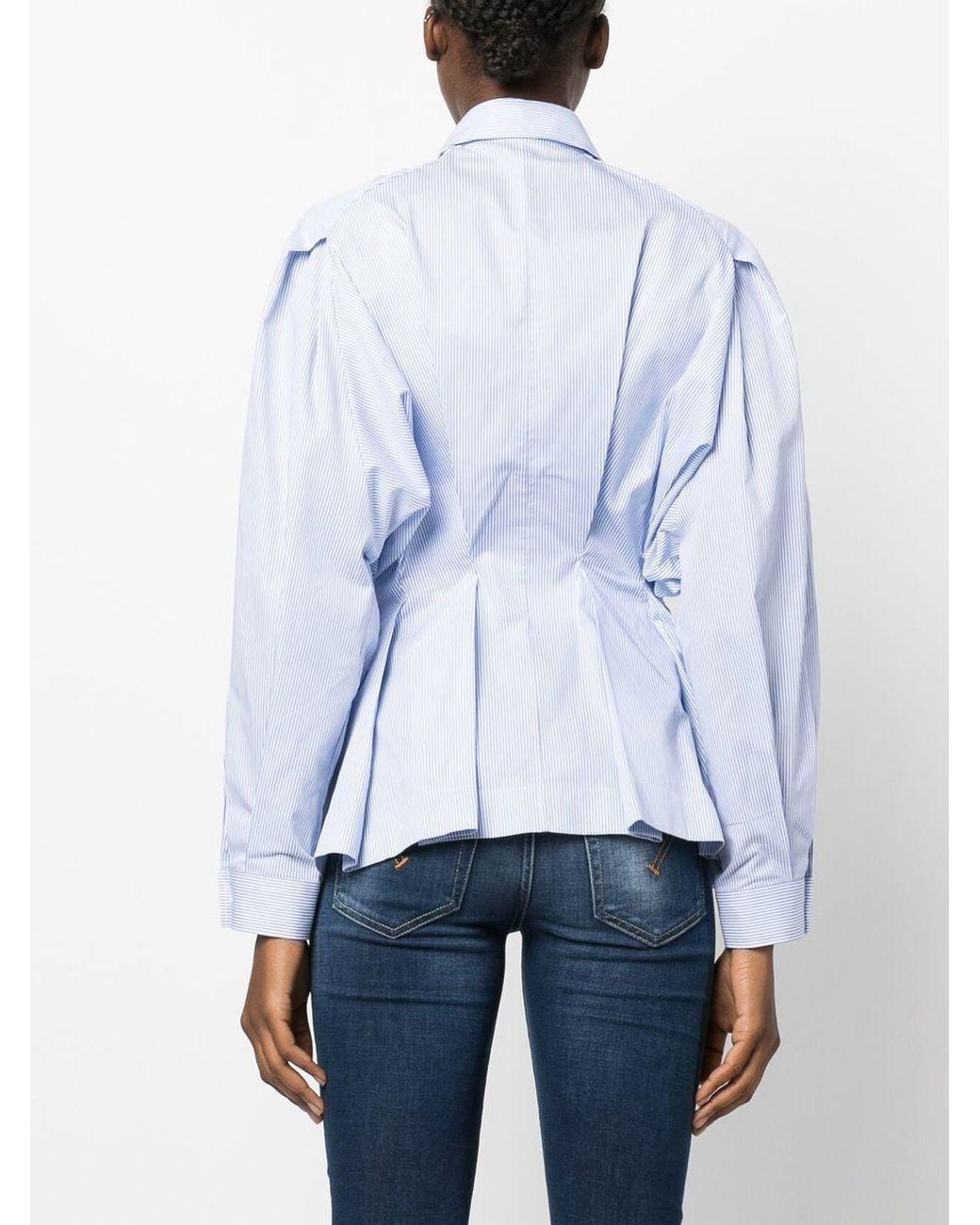 Palmer//Harding Blue Striped Cotton Shirt