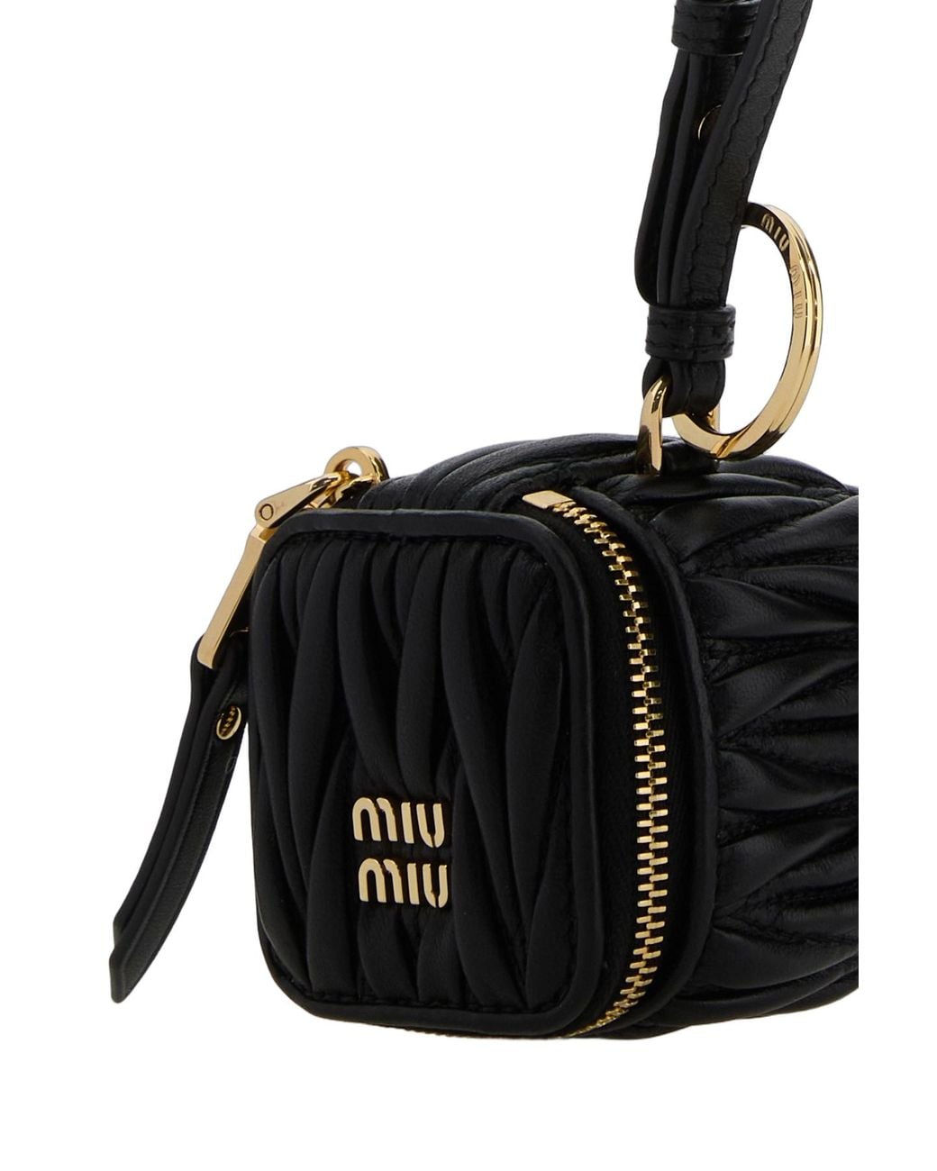 Miu Miu Black Miu Miu Matelassé Leather Coin Purse
