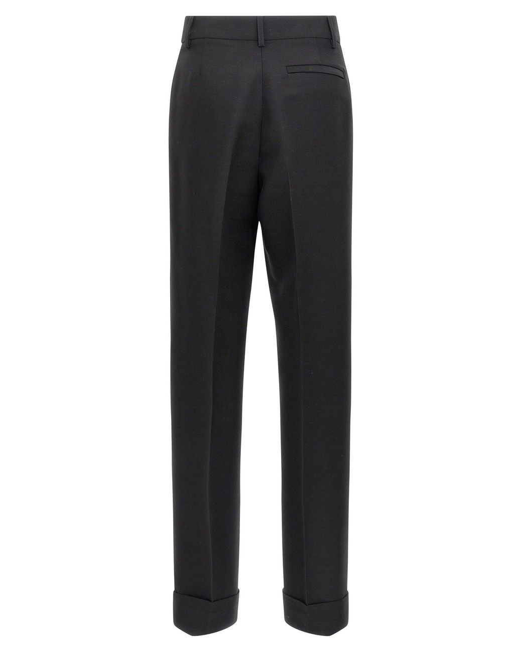 Ferragamo Black Pleated Trousers