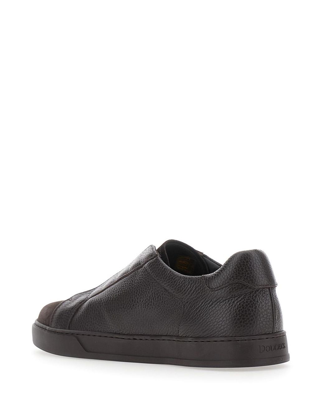 Doucal's Black Sneakers Spencer Calfskin Calf Trainers for men