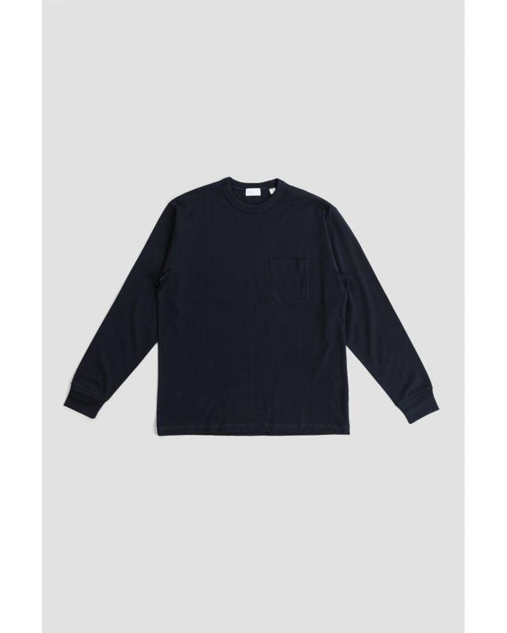 Handvaerk Blue L-S Pocket T Shirt T-Shirts And Polos for men