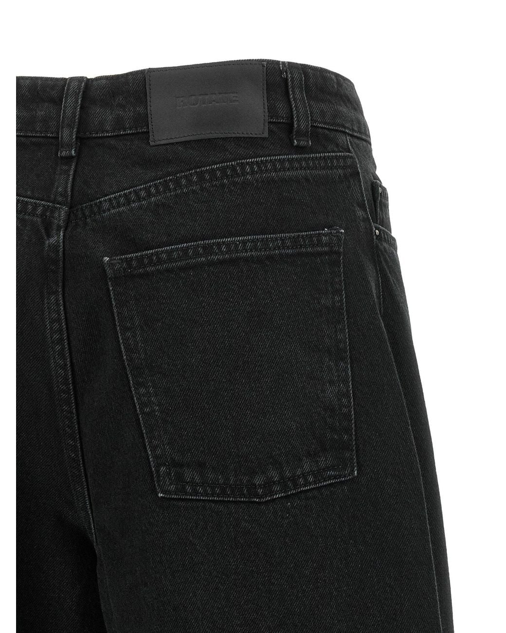 ROTATE BIRGER CHRISTENSEN Barrel Jeans in Black | Lyst