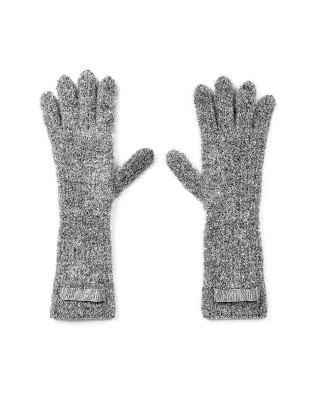 Jacquemus Gray Les Gants Gros Grain Logo Gloves