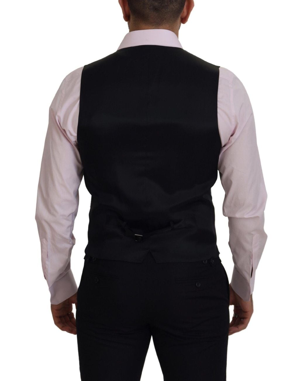 Dolce & Gabbana Blue Polyester Waistcoat Dress Formal Vest for men