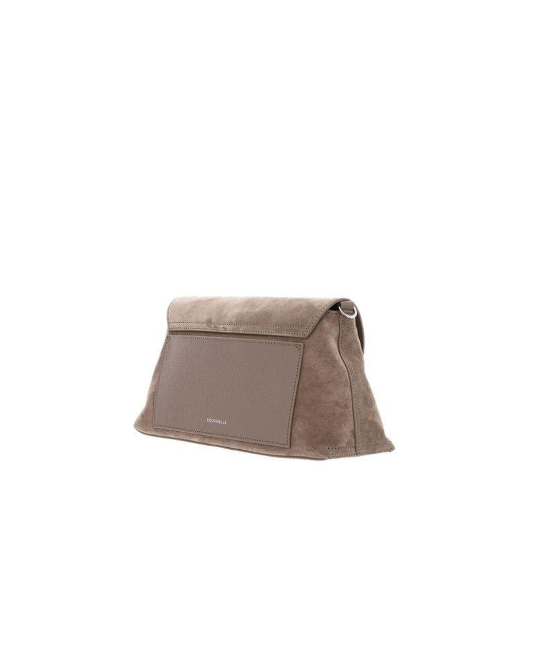 Coccinelle Brown Shoulder Bag Bovine Split Suede Leather Shoulder-Bags