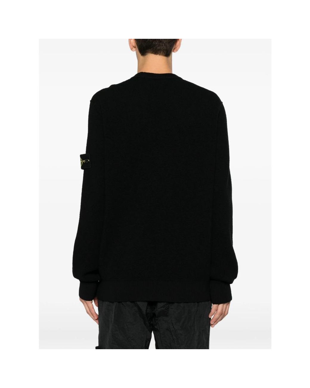 Stone Island Black Inspired Crewneck Sweater For for men