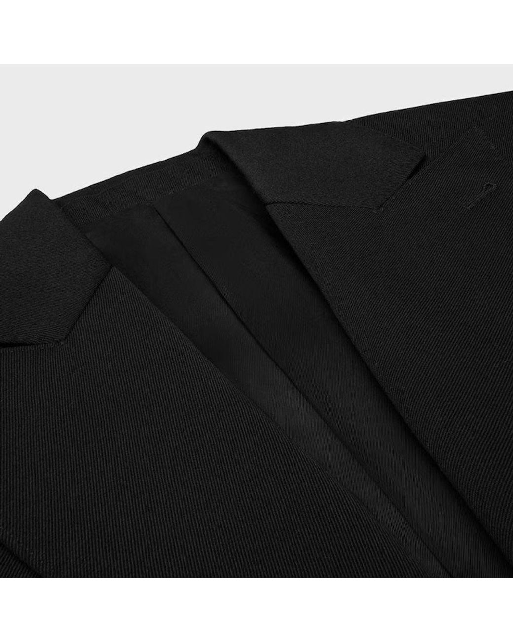 Céline Black Celine Single-Breasted Wool Blazer