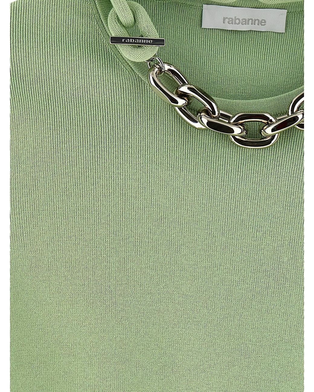 Rabanne Chain T-shirt Green