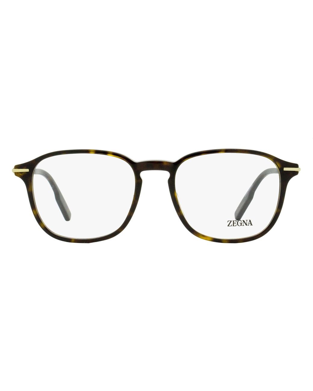 Zegna Black Soft Square Eyeglasses Ez5229 052 52Mm Plastic (Acetate) for men