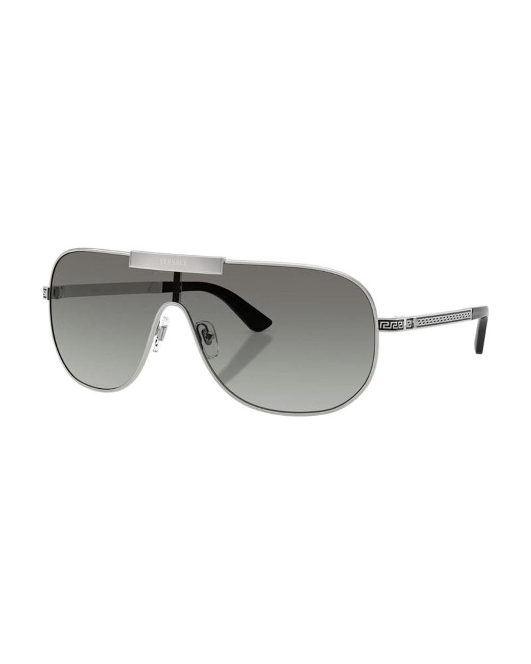 Versace Gray Sunglasses Shield Full Rim, Frame And Gradient Lens Ve2293100011 for men