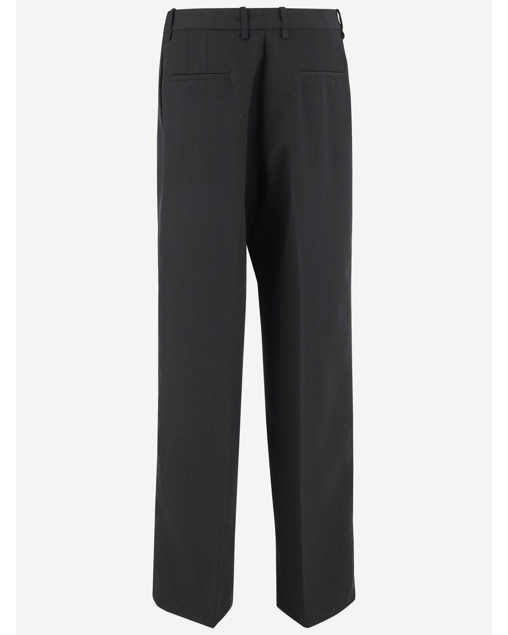 Jil Sander Black Trousers Tailored Wool Gabardine