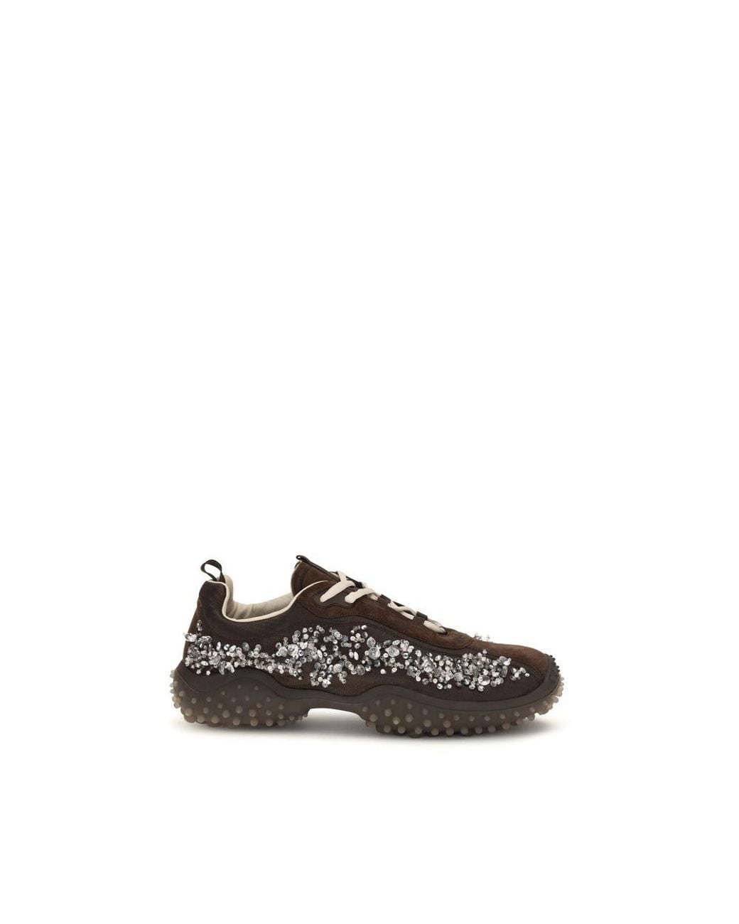 Miu Miu Brown Suede Leather Sneakers