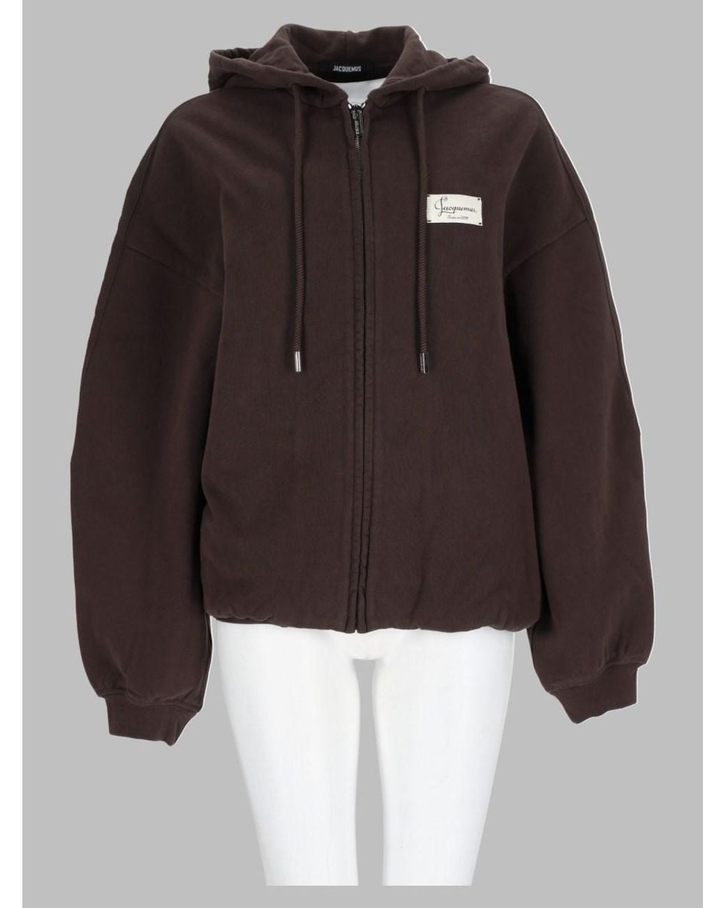 Jacquemus Black Corso Zip-Up Hoodie Cotton Sweater