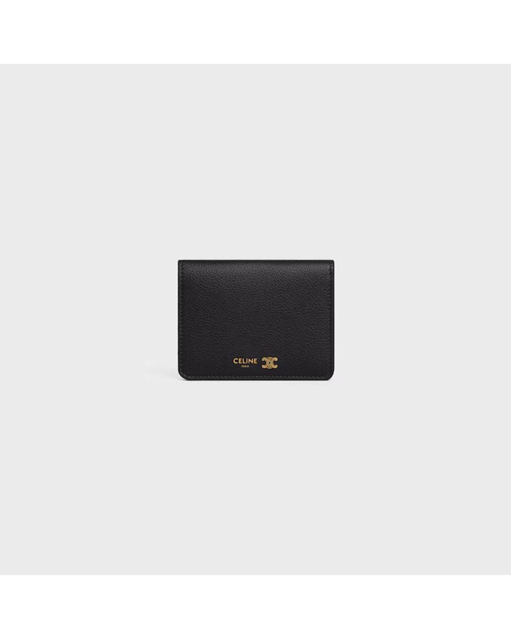 Céline Black Celine Textured Leather Card Case