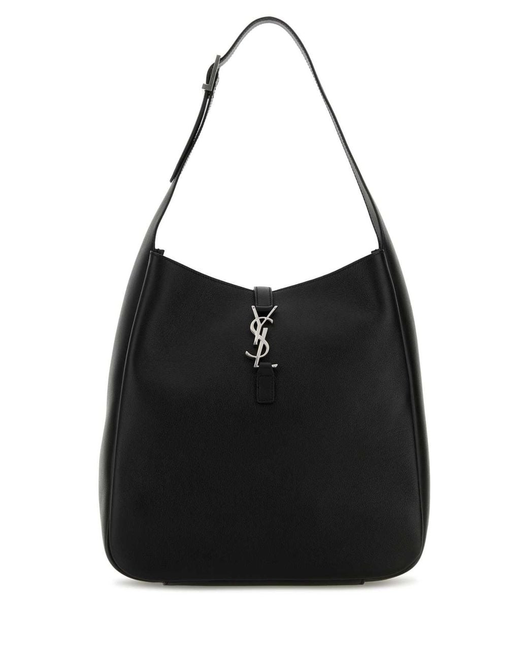 Saint Laurent Black Leather Le 5 Ãâ 7 Shoulder Bag