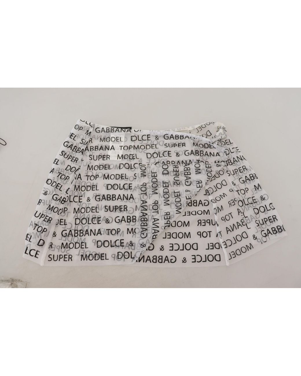 Dolce & Gabbana Black Mini Skirt Model Print