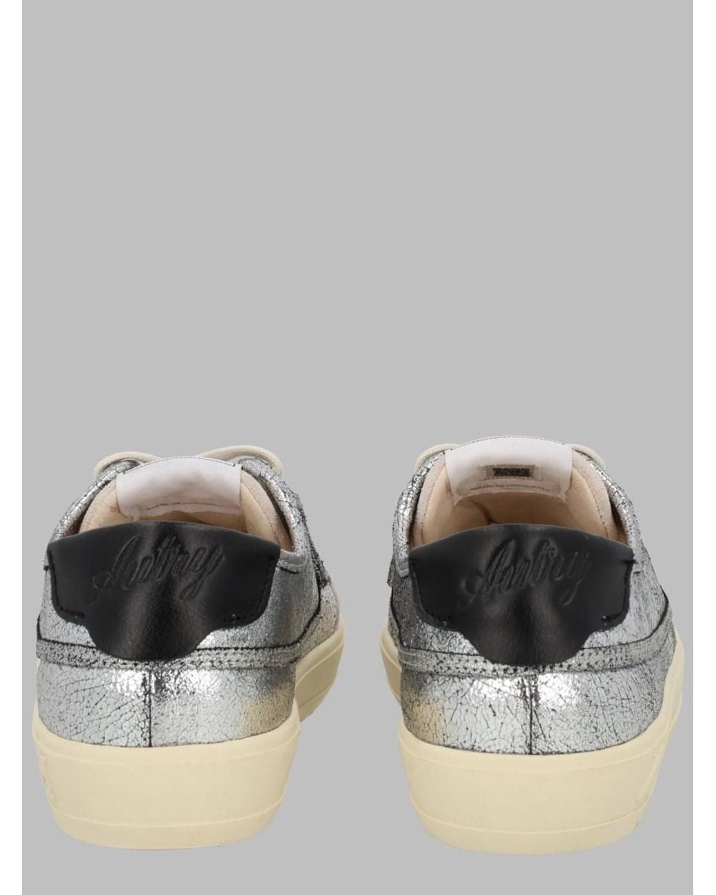 Autry Metallic Windscape Low Trainers Laminated Crack Cow Leather Sneaker