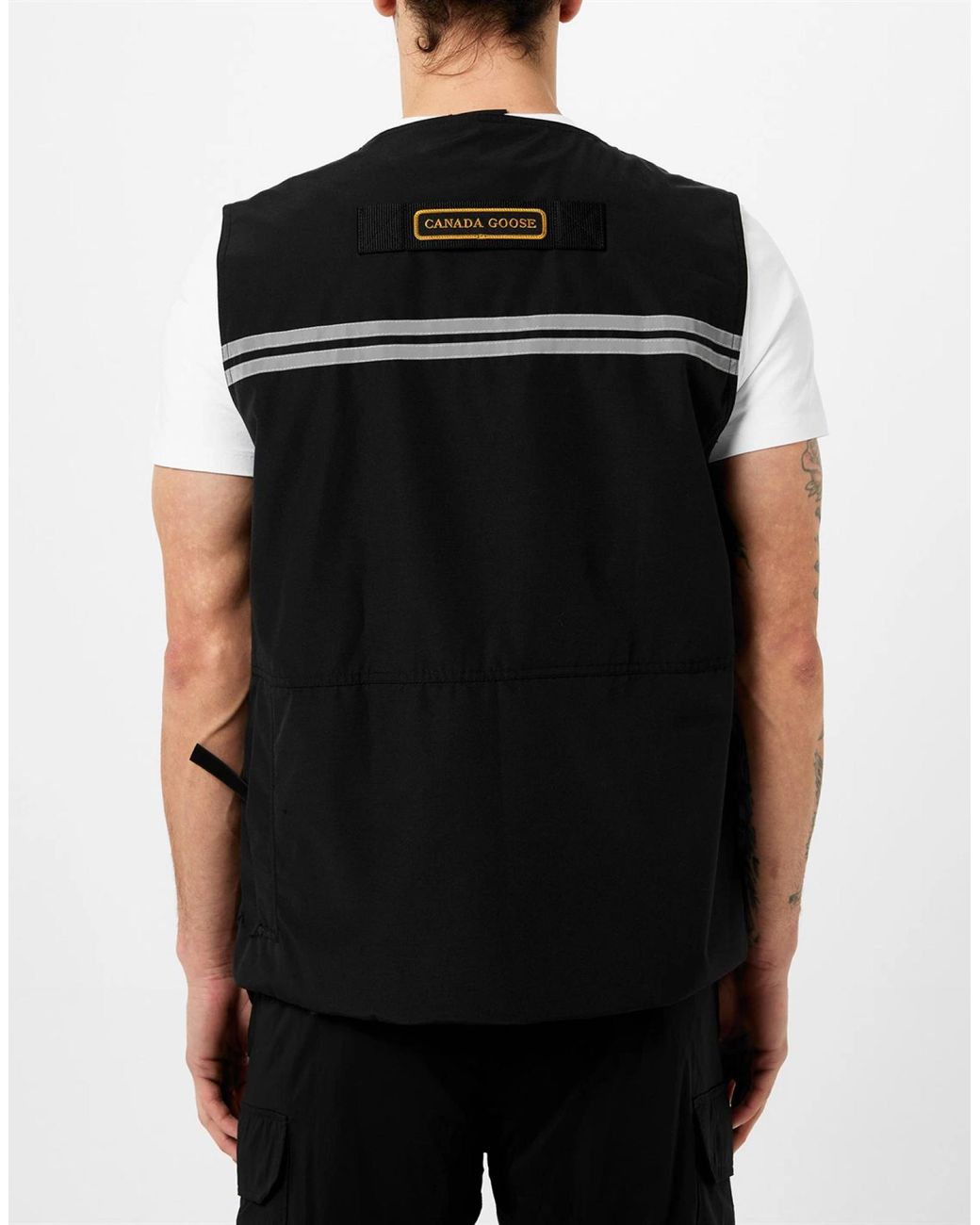 Canada Goose Black Canmore Logo Vest Clothing Coats & Jackets for men
