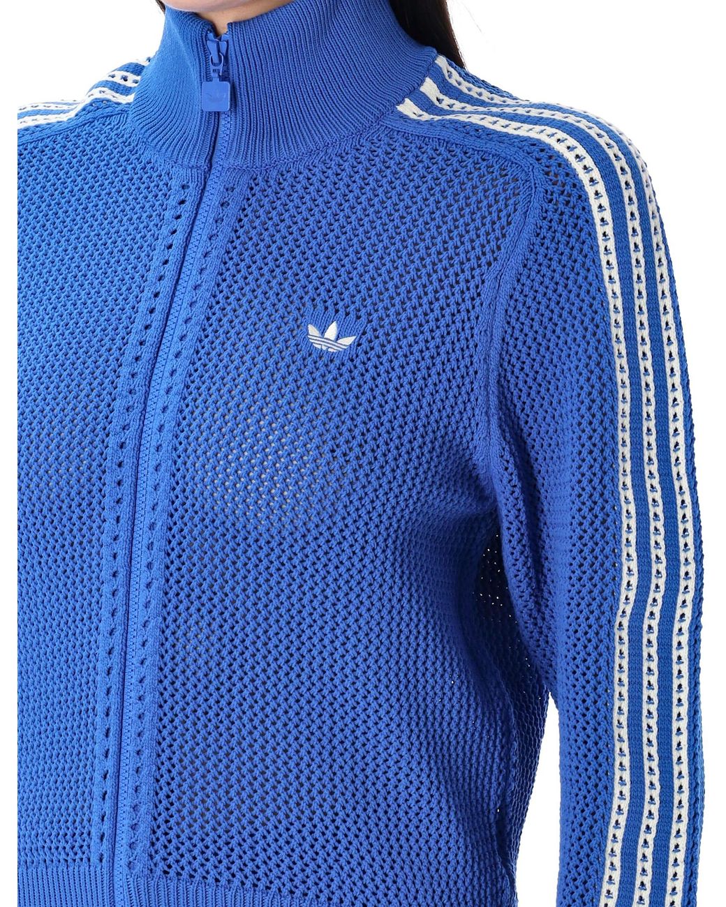 新作ジップアップ【ADIDAS】Originals Premium Crochet Tracktop adidas Originals Premium Crochet Track Top Blue Men's - SS25