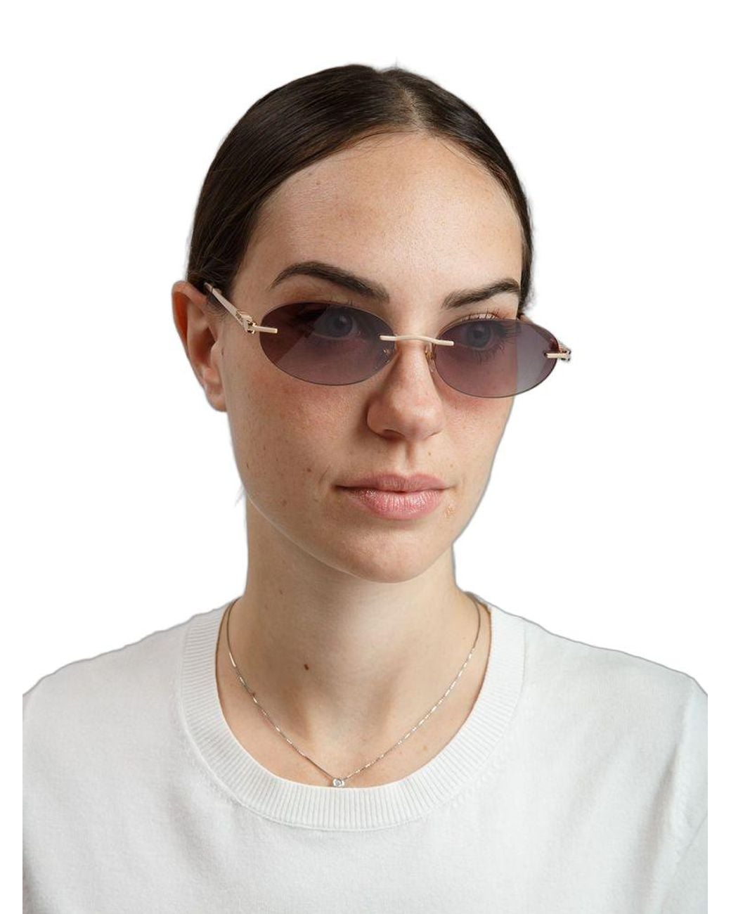 Furla Purple Sunglasses Metal Eyewear