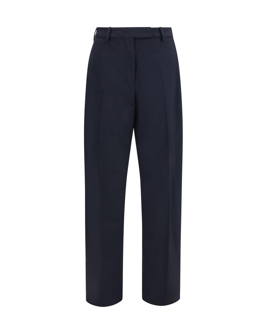 Thelatest Blue Trousers Straight-Leg Wool-Blend Polyester