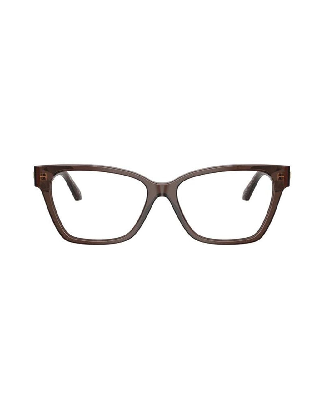 Versace Brown Eyeglasses Square Full Rim, Transparent Frame And Clear Demo Lenses Lens Ve33825332 Sunglasses