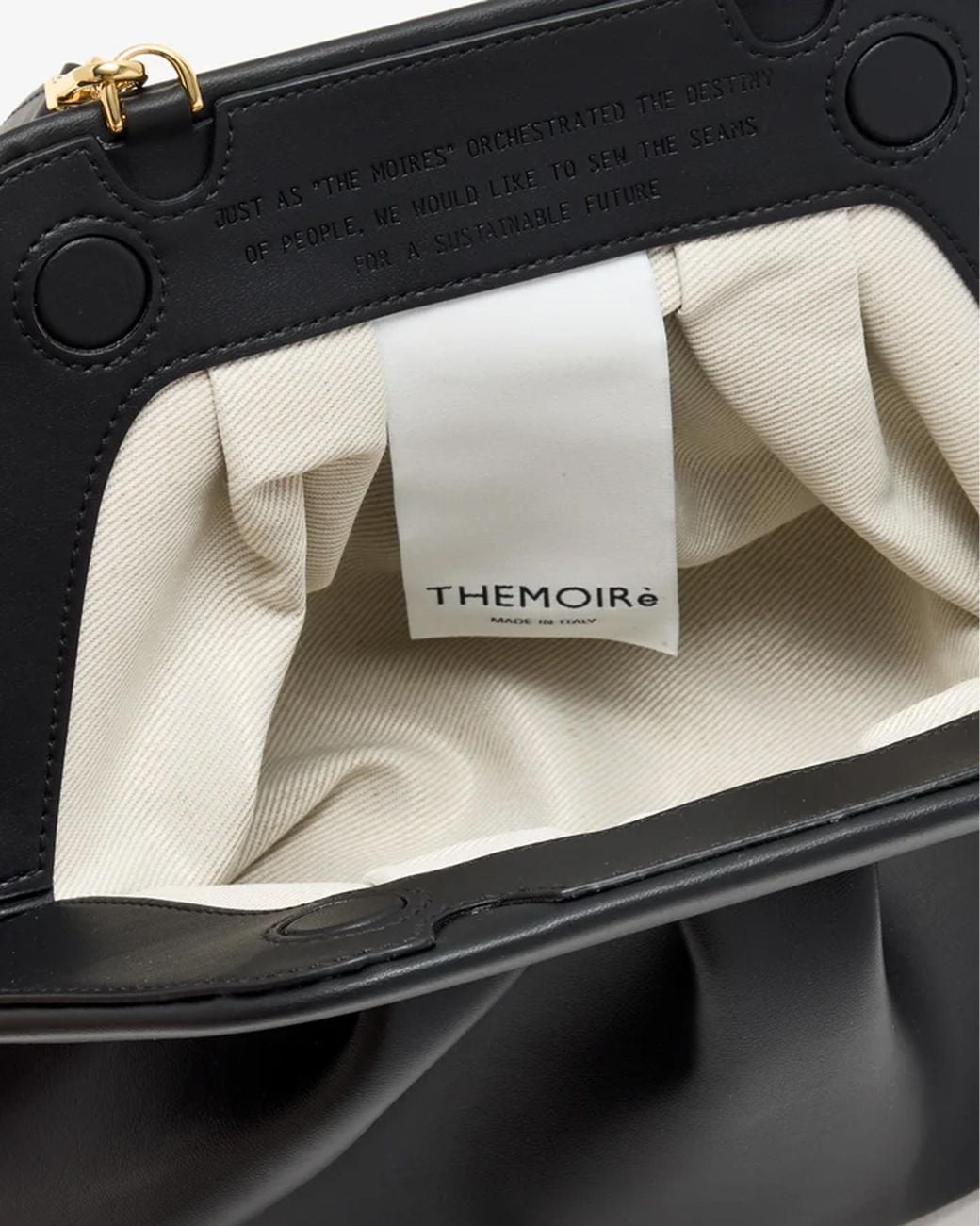 THEMOIRÈ Black Bios Medium Vegan Bag Polyurethane Hand