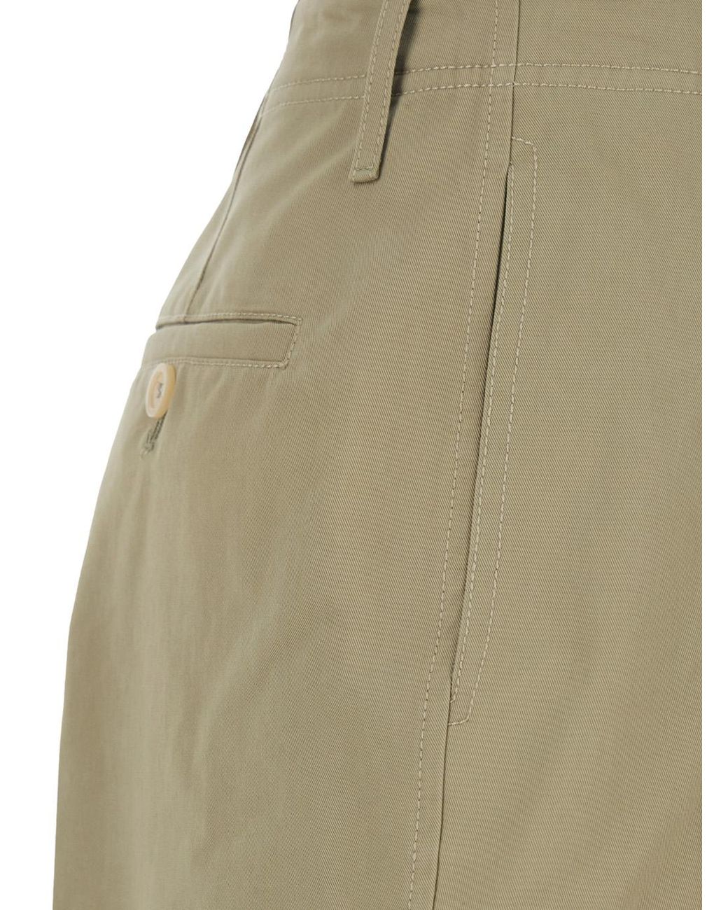 Semicouture Natural High-Waisted Pants With Belt Loops