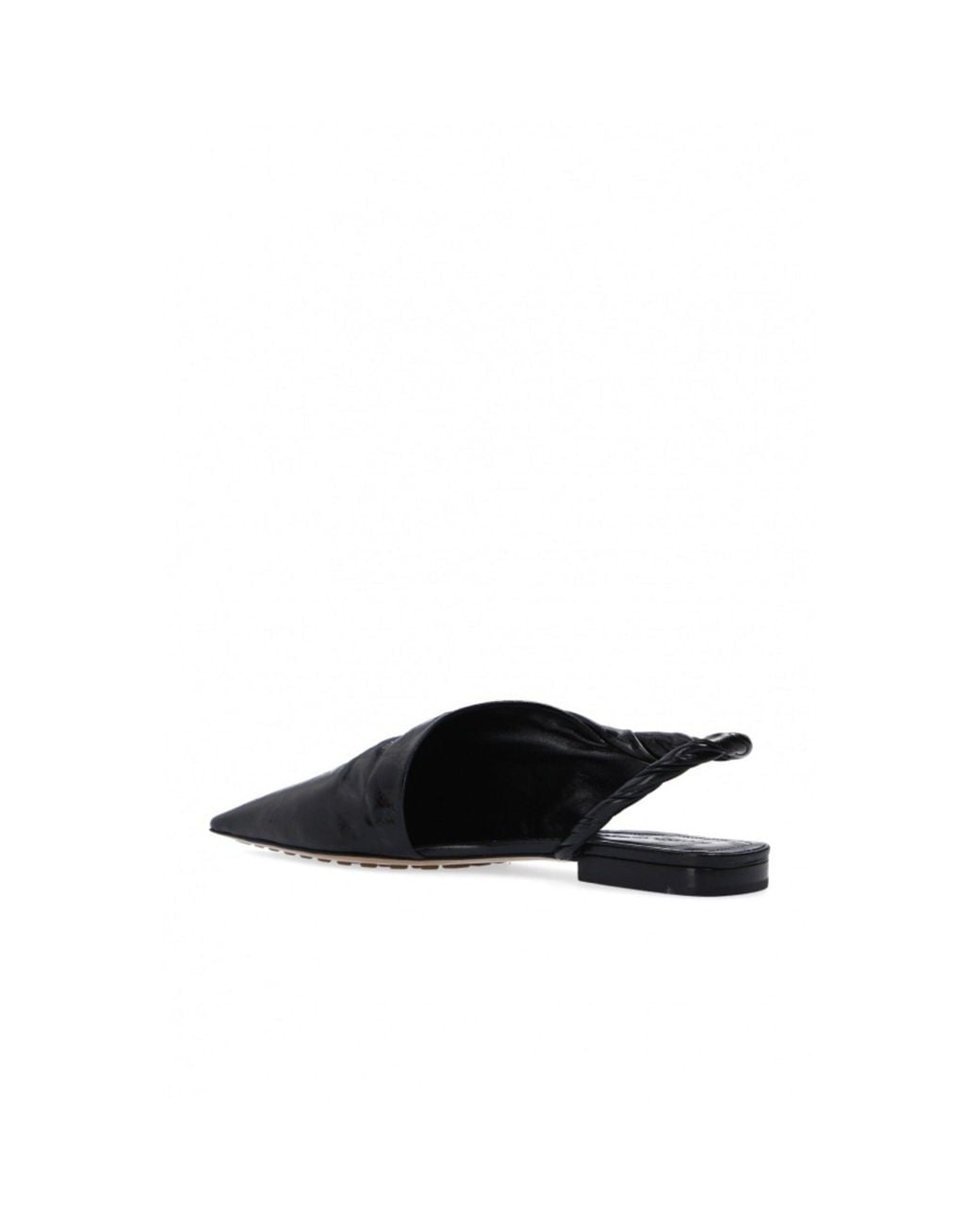 Bottega Veneta Black Point Twist Ballerina Shoes