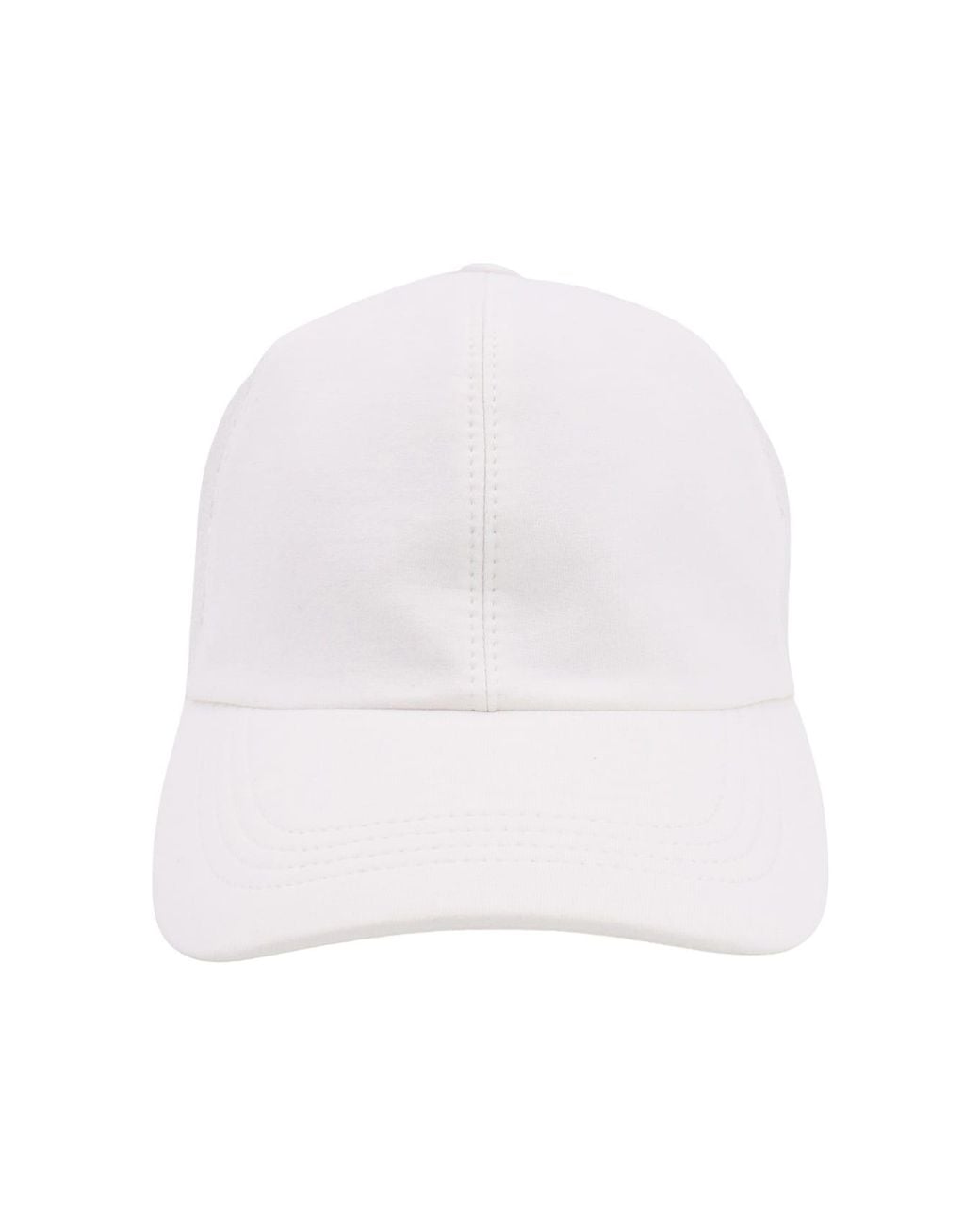 Brunello Cucinelli White Natural Cotton Baseball Hat